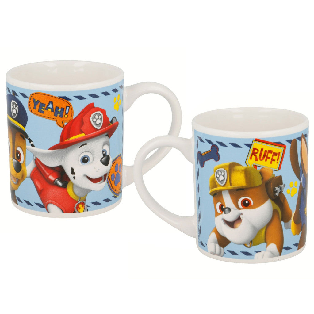 Porcelāna trauku komplekts "Ķepu patruļa" ("Paw Patrol Boy Icons") dāvanu kastītē