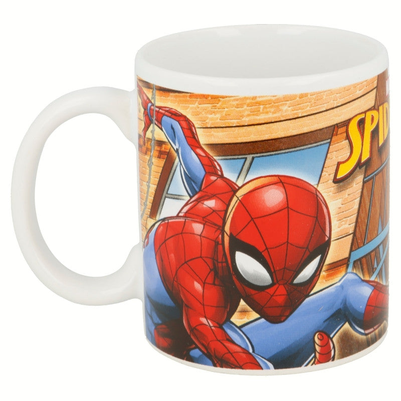 Zirnekļcilvēka ielas porcelāna krūze 325 ml (11 unces) dāvanu kastītē