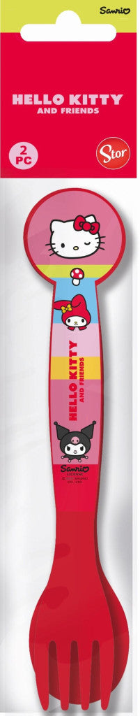 Hello Kitty un draugu plastmasas galda piederumu komplekts - 2 daļas