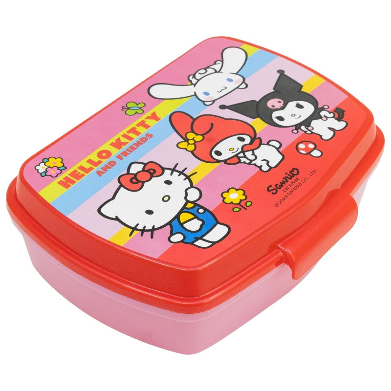 Smieklīga plastmasas sviestmaižu kaste Hello Kitty un draugiem