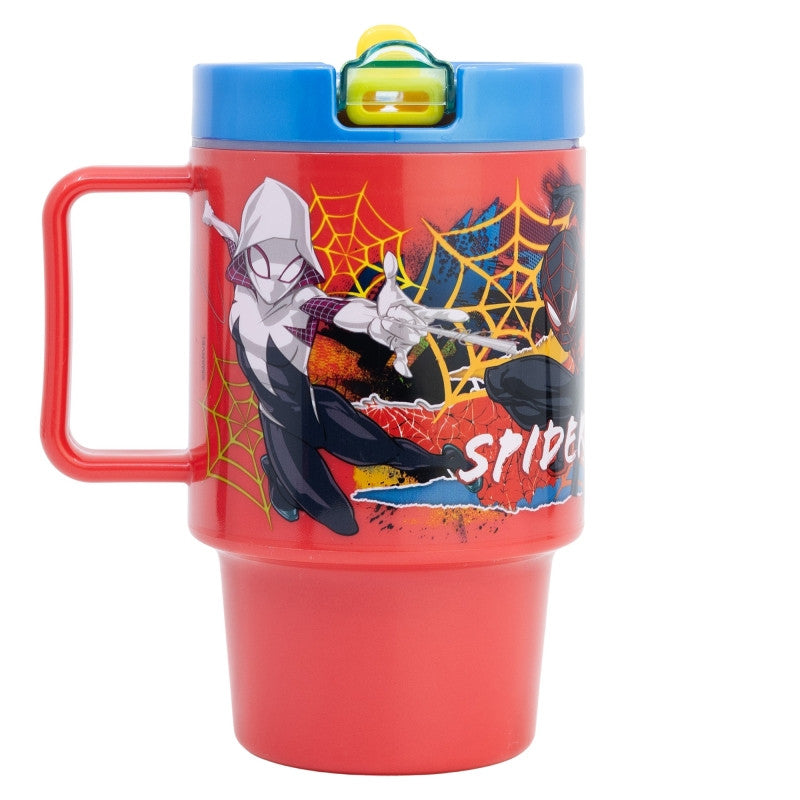 Zirnekļcilvēka kustīgā mērķa salmiņu krūzīte 530 ml