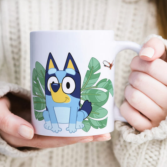 Bluey Leaves porcelāna krūze 235 ml (8 unces) dāvanu kastīte