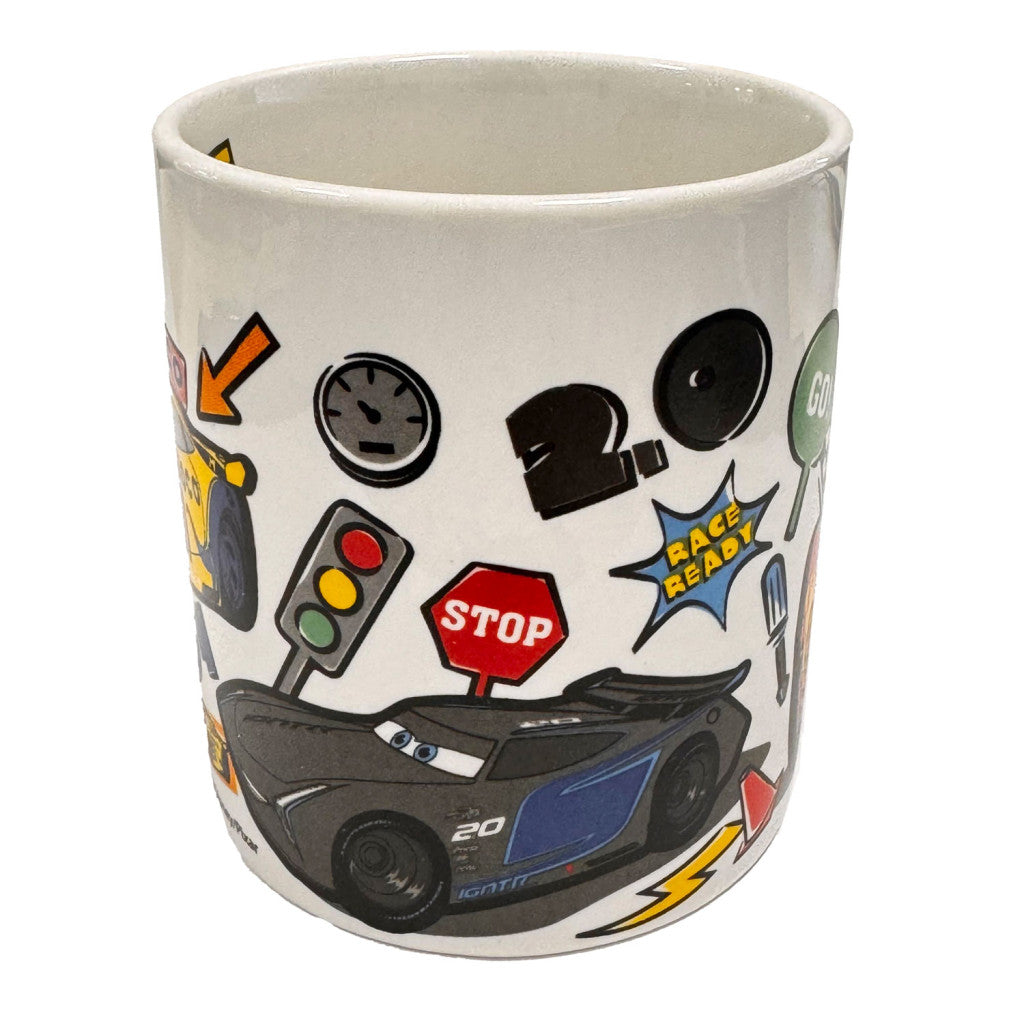 Disney Cars uzlīmju porcelāna krūze 235 ml (8 unces) dāvanu kastītē