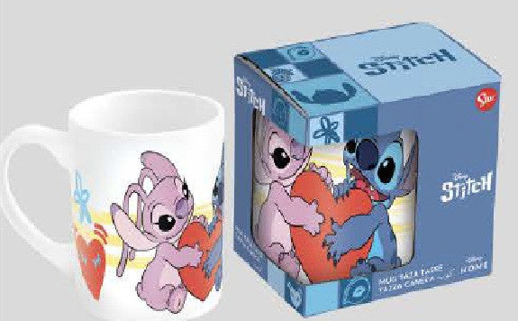 Disney Lilo un Stitch sirds porcelāna krūze 235 ml (8 unces) dāvanu kastītē