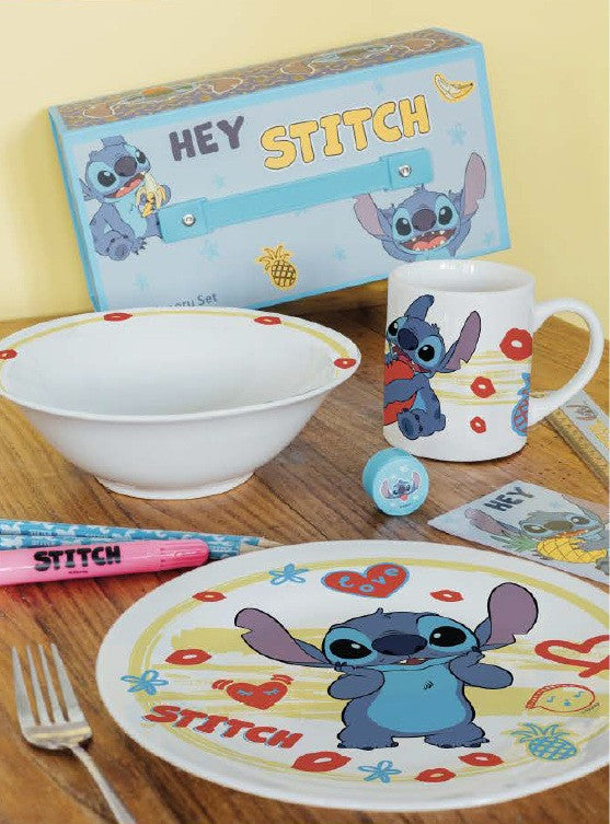 Disney Lilo un Stitch sirds formas porcelāna vakariņu komplekts dāvanu kastītē