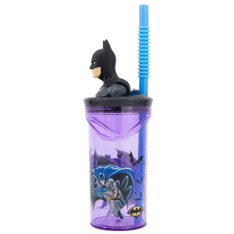 Betmena 3D figūriņa ar salmiņu, 360 ml