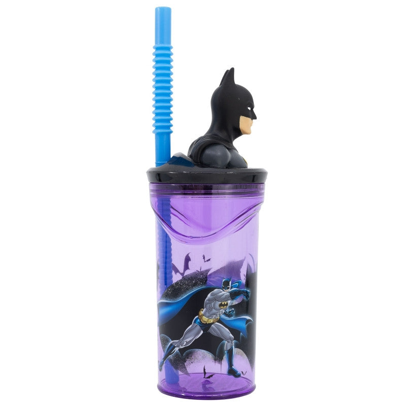 Betmena 3D figūriņa ar salmiņu, 360 ml