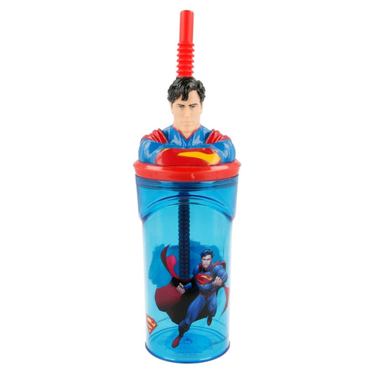 Supermena 3D figūriņas salmiņu krūze 360 ml