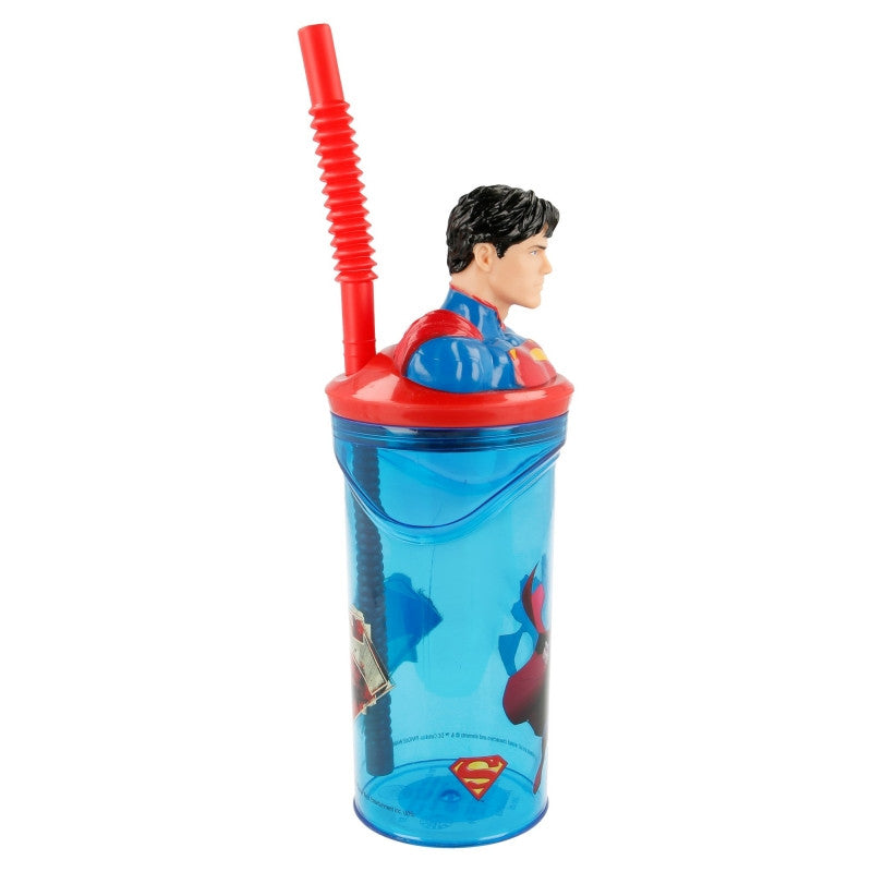 Supermena 3D figūriņas salmiņu krūze 360 ml