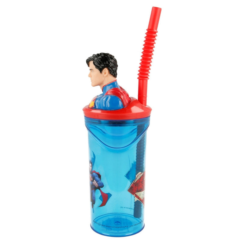 Supermena 3D figūriņas salmiņu krūze 360 ml