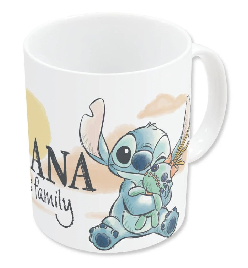 Disney Lilo un Stitch ģimenes porcelāna krūze 325 ml (11 unces) dāvanu kastītē