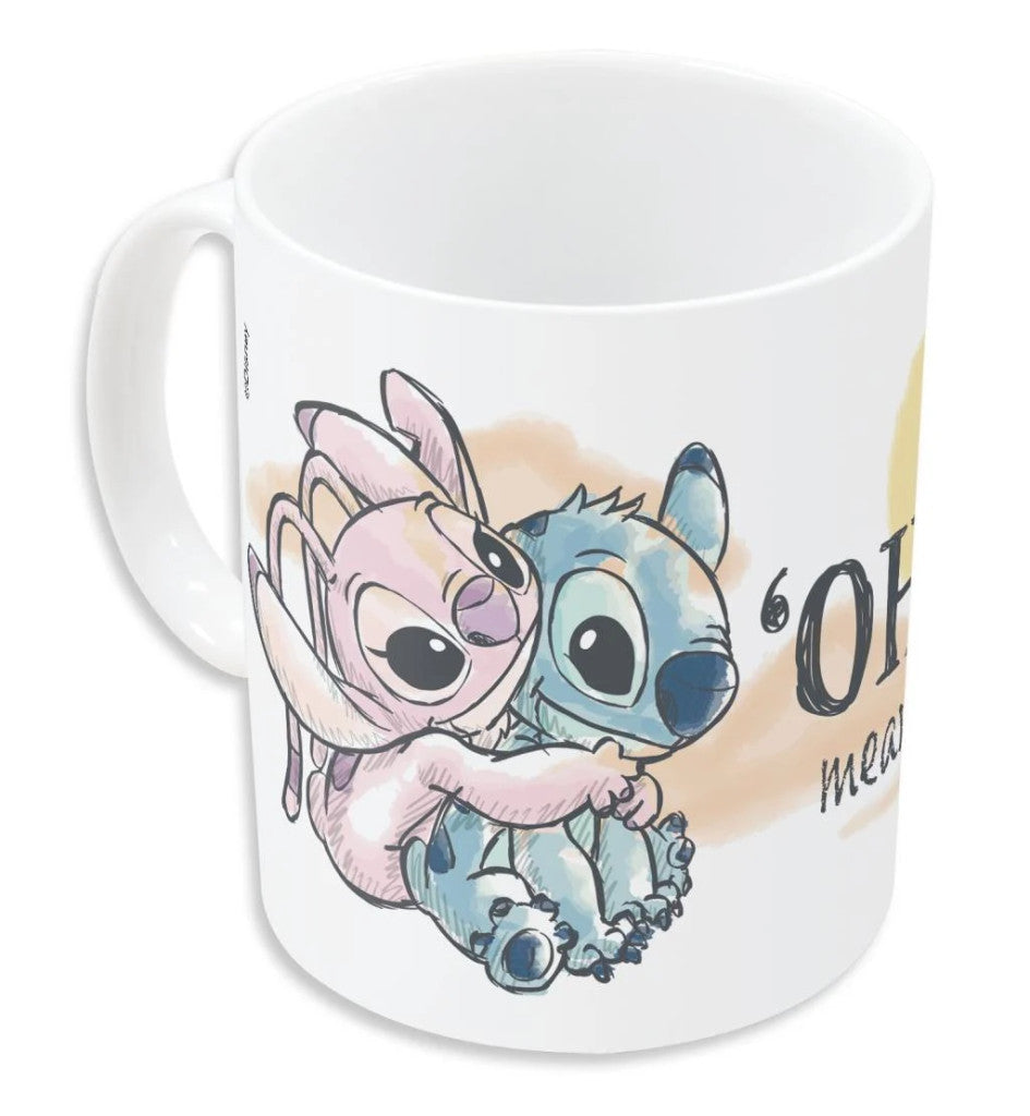 Disney Lilo un Stitch ģimenes porcelāna krūze 325 ml (11 unces) dāvanu kastītē