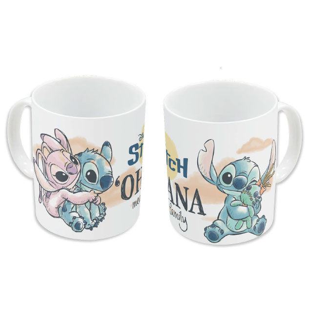 Disney Lilo un Stitch ģimenes porcelāna krūze 325 ml (11 unces) dāvanu kastītē