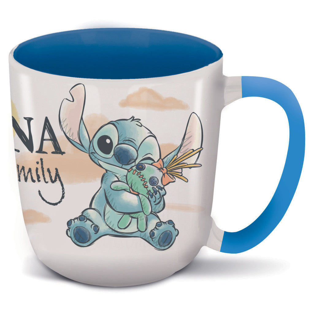 Disney Lilo un Stitch Ohana Elite porcelāna krūze 400 ml (14 unces) dāvanu kastītē