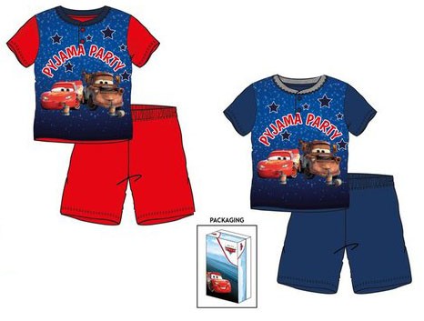 Disney Cars bērnu īsā pidžama dāvanu kastītē 3-8 gadi