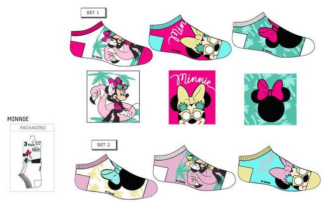 Disney Minnie Party bērnu zeķītes bez paslēpēm 23-34