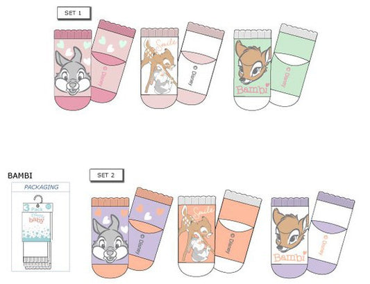 Disney Bambi mazuļu zeķītes 0-12 mēneši
