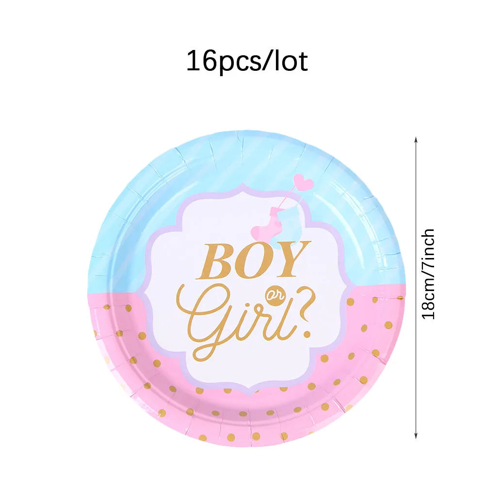 Galda piederumi dzimuma atklāšanas ballītei