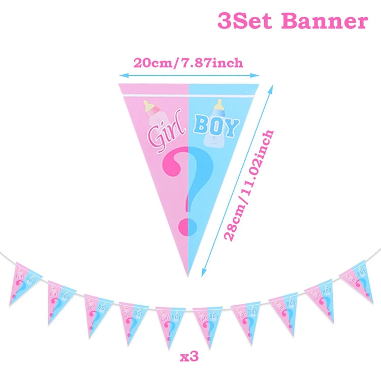 Dzimuma atklāšanas ballītes piederumi galdam