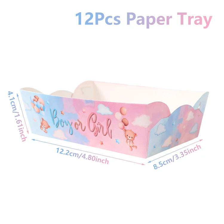 Dzimuma atklāšanas ballītes piederumi galdam