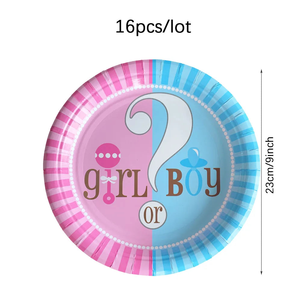 Galda piederumi dzimuma atklāšanas ballītei