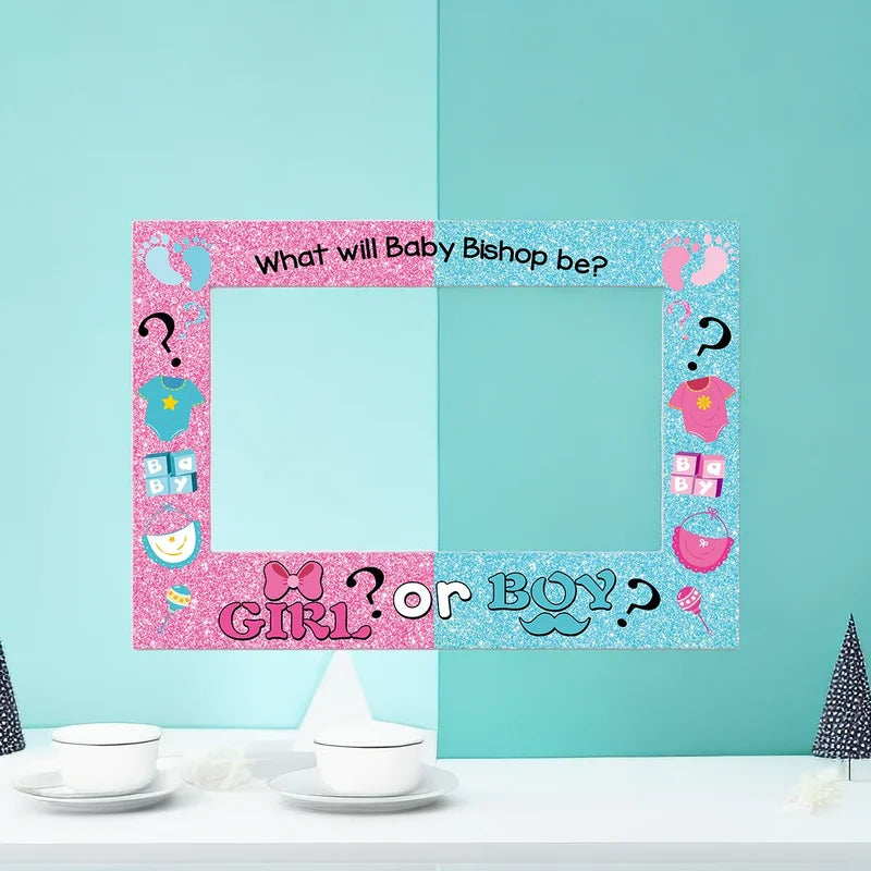 Dzimuma atklāšanas ballītes foto rāmis