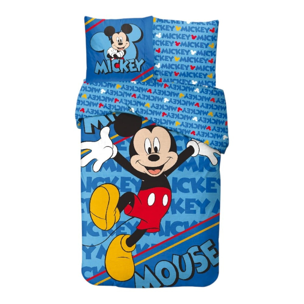 Disney Mickey Fun Adventure gultasveļas pārvalks 140–200 cm, 65 x 65 cm
