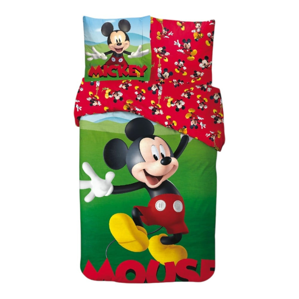 Disney Mickey Garden gultasveļas komplekts 140–200 cm, 65 x 65 cm