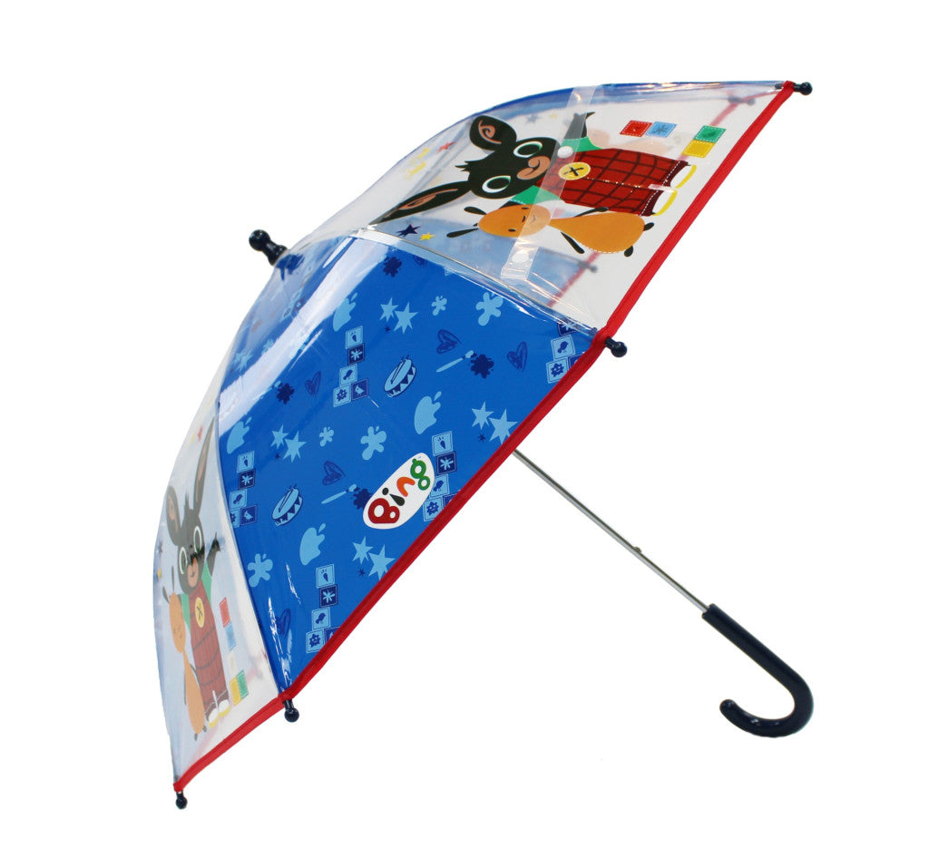 Bing zils bērnu caurspīdīgs lietussargs √ò72 cm