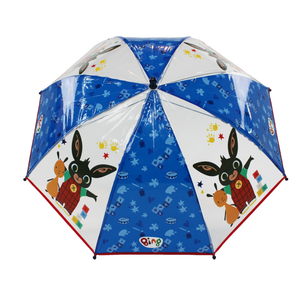 Bing zils bērnu caurspīdīgs lietussargs √ò72 cm