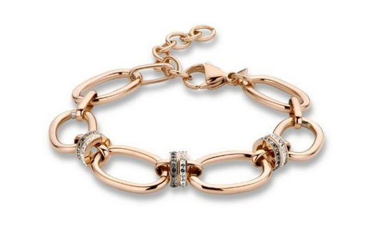 Viktorijas rozā zelta krāsas akmens rokassprādze