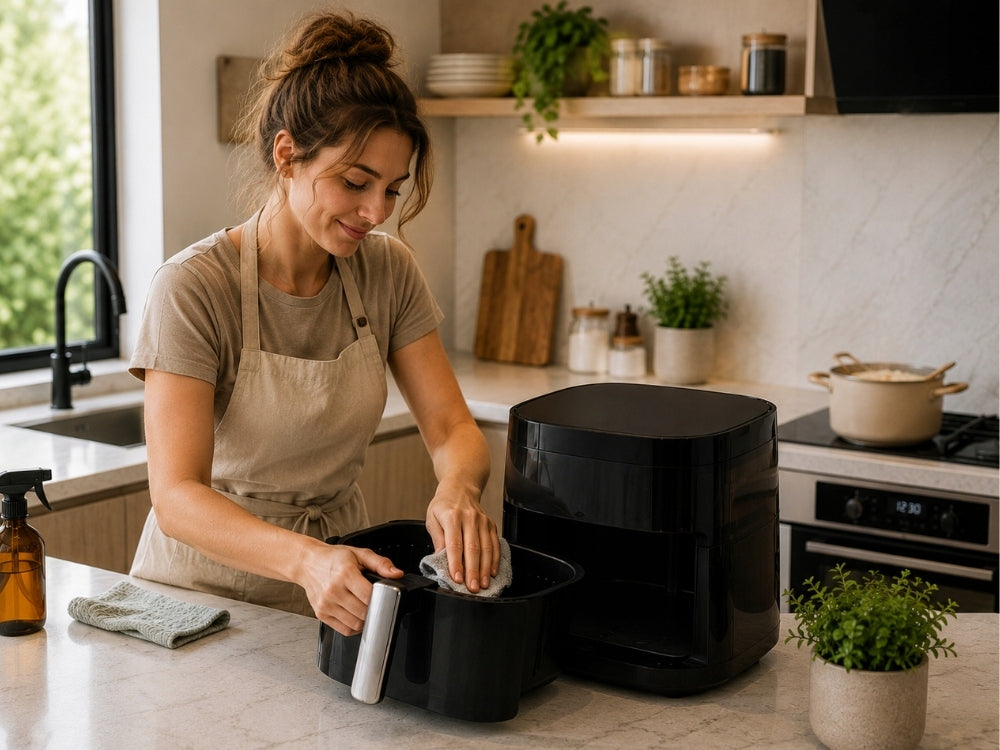Karstā gaisa friteris 4l, 1200w, 8 programmas