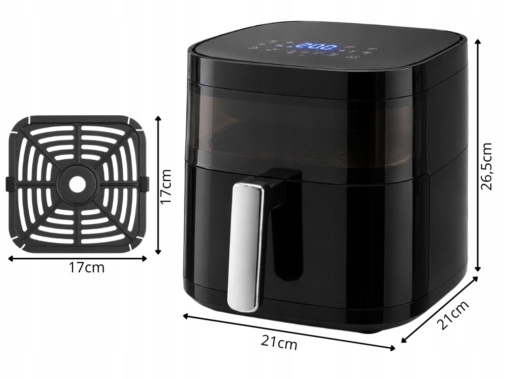 Karstā gaisa friteris 4l, 1200w, 8 programmas