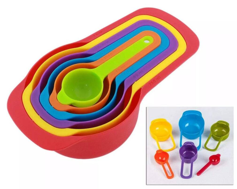 Mērkarotes virtuvei 6 gabali 7,5ml - 250ml