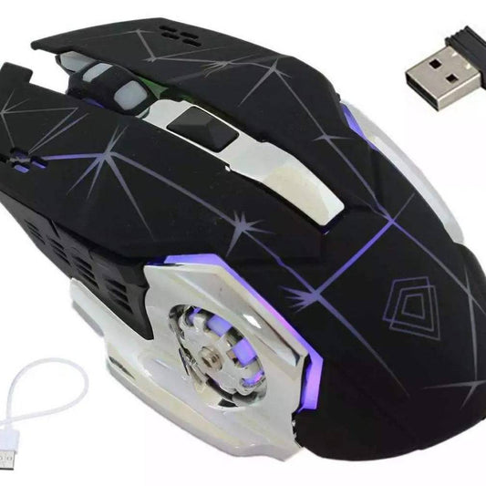 Bezvadu optiskā spēļu pele ar apgaismojumu