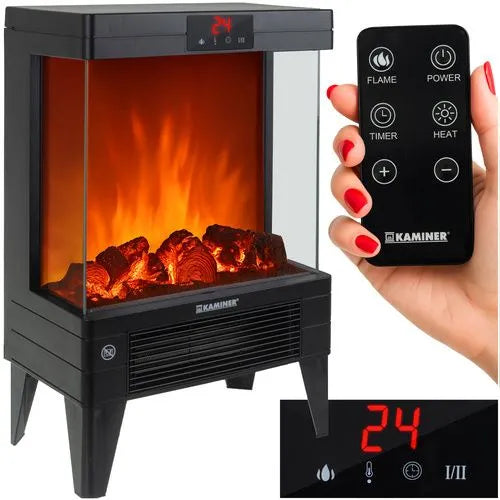 Elektriskais sildītājs - kamīns 2000 W ar 3D liesmas efektu