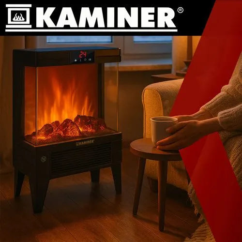 Elektriskais sildītājs - kamīns 2000 W ar 3D liesmas efektu