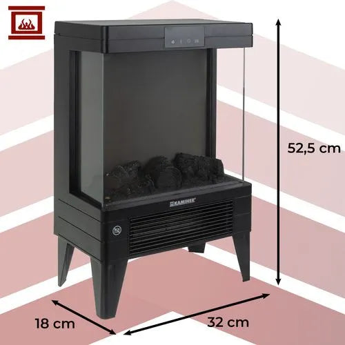 Elektriskais sildītājs - kamīns 2000 W ar 3D liesmas efektu