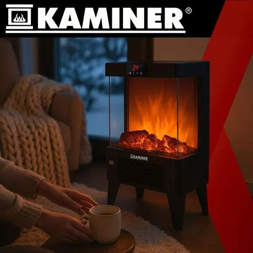 Elektriskais sildītājs - kamīns 2000 W ar 3D liesmas efektu