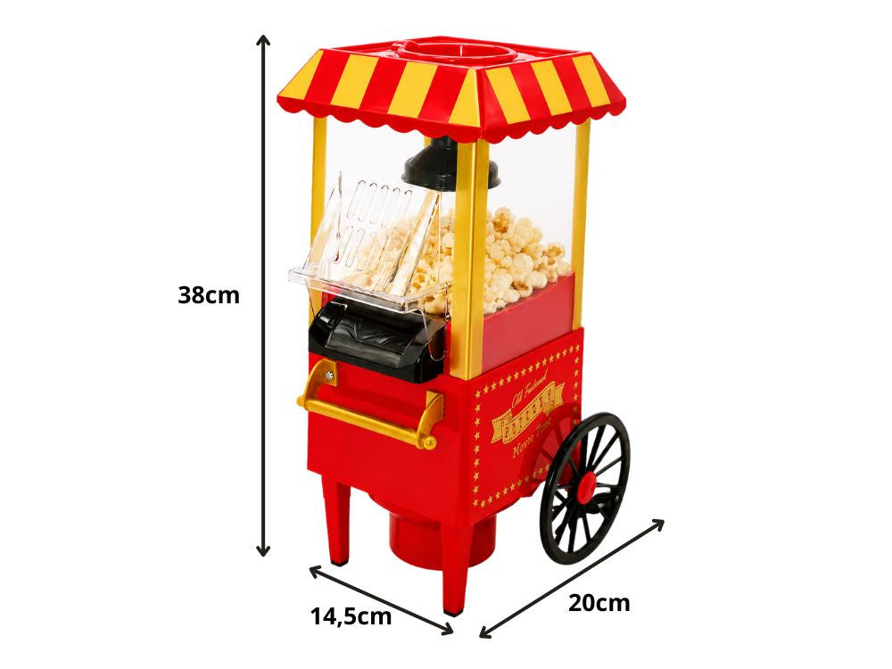 Popkorna Mašīna Retro Stila, 1200W, Bez Eļļas