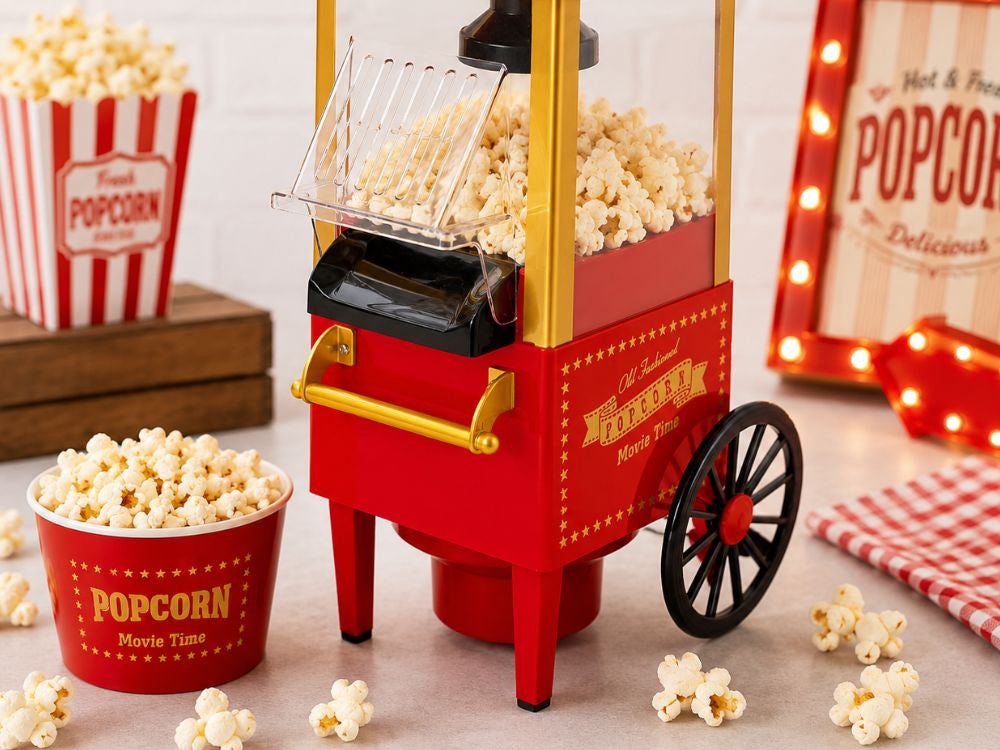 Popkorna Mašīna Retro Stila, 1200W, Bez Eļļas