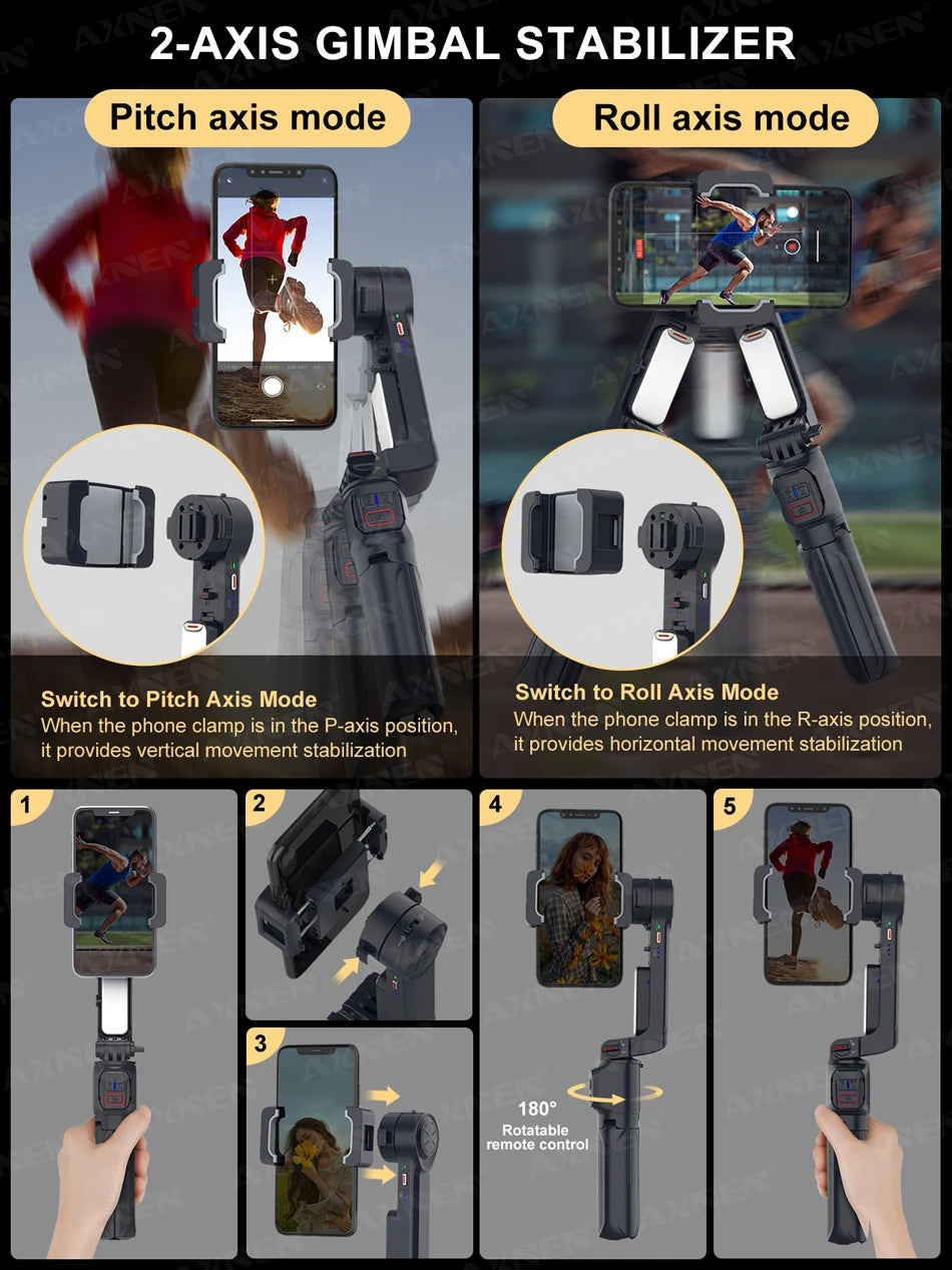2 asu karkasa stabilizators + pašbildes nūja ar noņemamu uzpildes gaismu