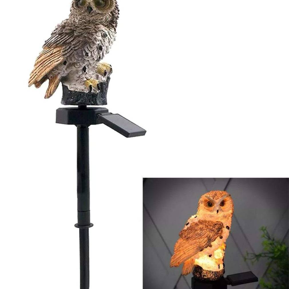 Dārza saules lampa LED pūce