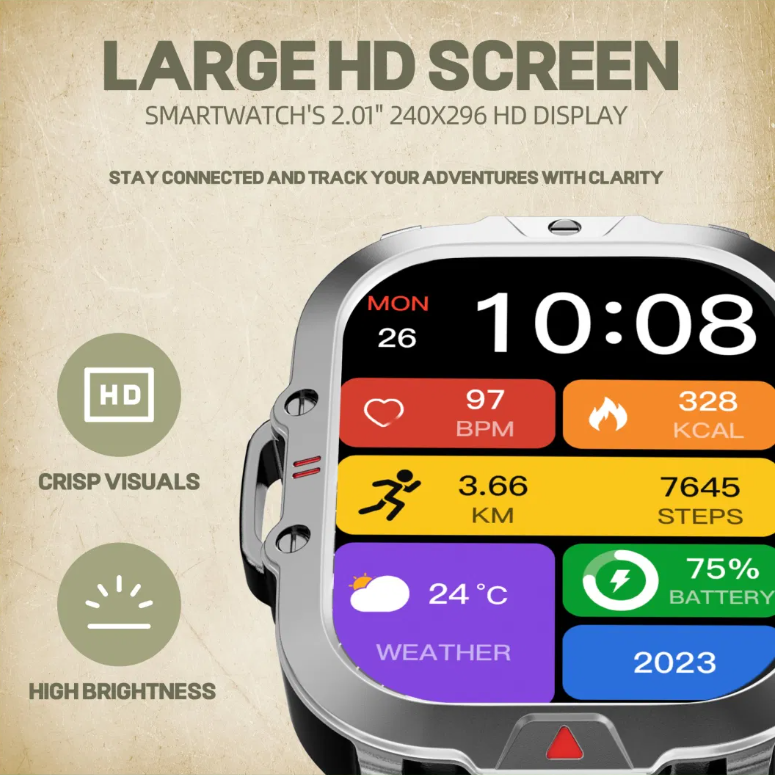 Ūdensizturīgs viedpulkstenis V17 ar iebūvētu lukturīti