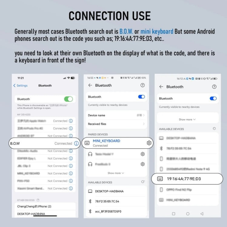 Īpaši plāna saliekama bezvadu tastatūra