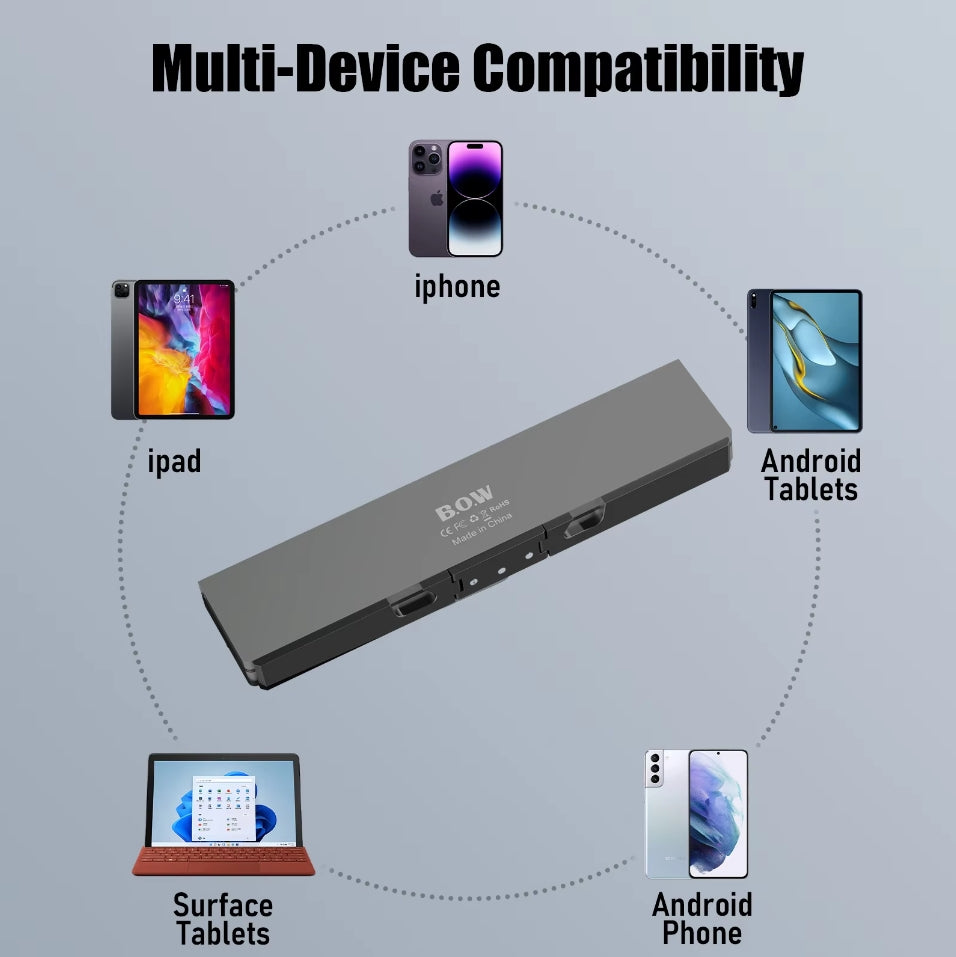 Īpaši plāna saliekama bezvadu tastatūra
